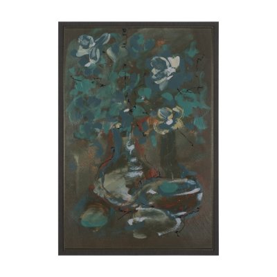 102672-FL - Graphite Sensation I by Mercana Studio a Hand Embellished Textured Framed Canvas
