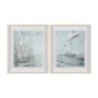 15749 - Storm is Coming (Set of 2) Seagulls by Melody Ducharme a Hand Embellished Framed Print under Glass