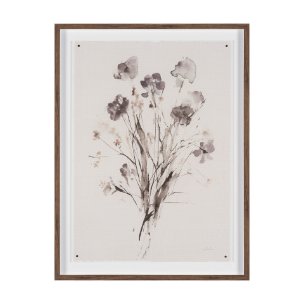 Floral Impressions I by Melody Ducharme a Hand Embellished Framed Print under Glass