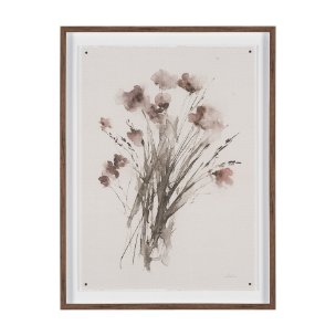Floral Impressions II by Melody Ducharmea Hand Embellished Framed Print under Glass