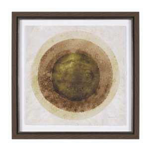 Green Eclipse by Mercana Studio Hand Embellished Framed Print under Glass