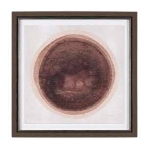 Red Eclipse by Mercana Studio Hand Embellished Framed Print under Glass