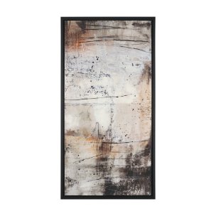 Blk Wht Bronze II by Jennifer Goldberger a Hand Embellished Textured Framed Canvas
