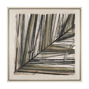 Seam I by Chad Warren a Hand Embellished Textured Framed Canvas