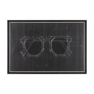 Glasses I by Dayna Matthews a Hand Embellished Textured Framed Canvas
