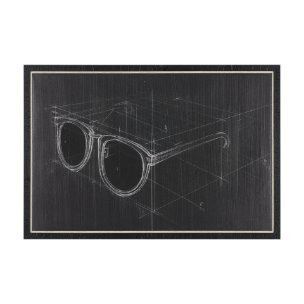 Glasses II by Dayna Matthews a Hand Embellished Textured Framed Canvas