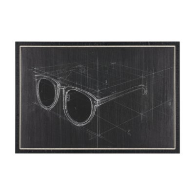 102689-FS - Glasses II by Dayna Matthews a Hand Embellished Textured Framed Canvas