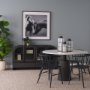 68833 - Gamfield 6.1L x 6.1W x 16.7H Large Black Metal and Glass Lantern