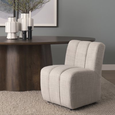 71052 - Wilkins Gray Performance Fabric Upholstered Dining Chair