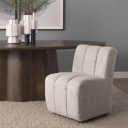 71052 - Wilkins Gray Performance Fabric Upholstered Dining Chair