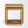 69944 - Alanna 22.0L x 15.0W x 22.0H Set of 2 Brown Wood Nesting Accent Tables