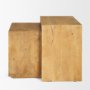 69944 - Alanna 22.0L x 15.0W x 22.0H Set of 2 Brown Wood Nesting Accent Tables
