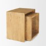 69944 - Alanna 22.0L x 15.0W x 22.0H Set of 2 Brown Wood Nesting Accent Tables