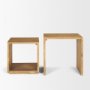 69944 - Alanna 22.0L x 15.0W x 22.0H Set of 2 Brown Wood Nesting Accent Tables