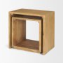 69944 - Alanna 22.0L x 15.0W x 22.0H Set of 2 Brown Wood Nesting Accent Tables