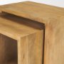 69944 - Alanna 22.0L x 15.0W x 22.0H Set of 2 Brown Wood Nesting Accent Tables