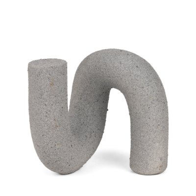 71078 - Kailas Resin Textured Concrete Gray Decorative Object