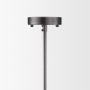 67140 - Anna (26"x14") Hanging Gun-Metal w/ Clear Glass Rods Six Bulb Chandelier 