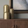 70593 - Quonset Extra Tall Brass Finished Aluminum Metal Pillar Object
