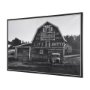 102679-FL - In God We Trust Barn by David Reams a Hand Embellished Textured Framed Canvas Photo Print