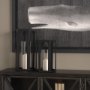 69532 - Balley 9.4L x 9.4W x 19.7H Set of Two Matte Black Metal Hexagonal Candle Holder Lanterns 