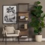 102681-FS - Vintage Palm Tree Drawing I by Les Palmiers Histoire Embellished Textured Framed Canvas