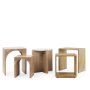 69944 - Alanna 22.0L x 15.0W x 22.0H Set of 2 Brown Wood Nesting Accent Tables