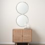 69324 - Adrianna 24.4" Gold Metal Round Mirror