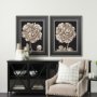 10593 - Dramatic Peony I by Vision Studio a Hand Embellished Textured Framed Art Print Matted under Glass