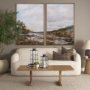 102108-FL - River Valley by Mercana Studio a Hand Embellished Textured Framed Canvas