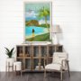15648 - Hawaii Go USA (XL) by Mercana Studio a Hand Embellished Decograph Framed Art Print under Glass
