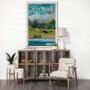 15649 - Montana Go USA (XL) by Mercana Studio a Hand Embellished Decograph Framed Art Print under Glass