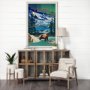 15650 - Alaska Go USA (XL) by Mercana Studio a Hand Embellished Decograph Framed Art Print under Glass