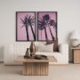 15701 - Pink Palms I by Deborah Revell a Hand Embellished Framed Photo Art Print
