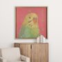 14648 - Pop Birds - Sore  by Mercana Studio a Hand Embellished Textured Framed Art Print Matted under Glass