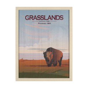 Grasslands GO (L) by Mercana Studio a Hand Embellished Decograph Framed Art Print