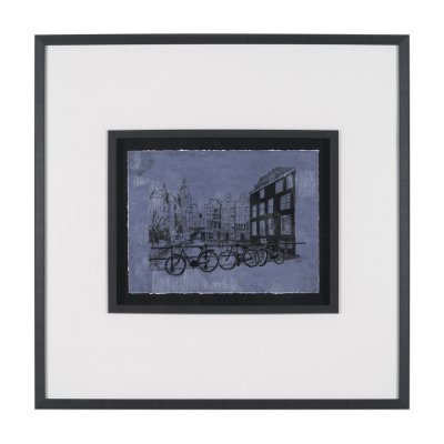 15863 - City of Canals I by Mercana Studio Hand Embelished  Textured  Framed Artwork Matted under Glass