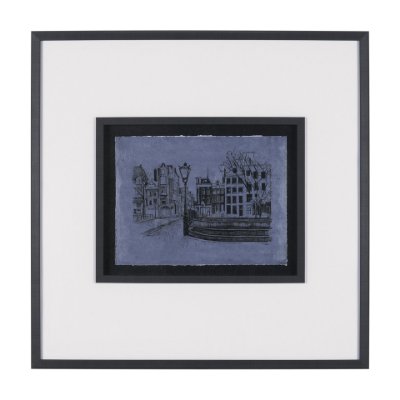 15864 - City of Canals II by Mercana Studio Hand Embelished  Textured  Framed Artwork Matted under Glass