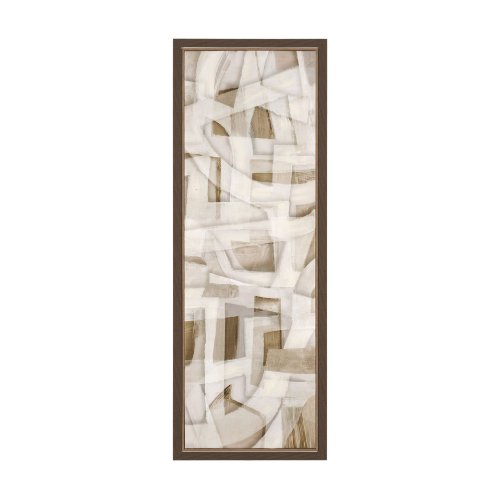 102714-FS - Neutral Forms I by Hannah Dawson Hand-Embellished Textured Framed Canvas Artwork
