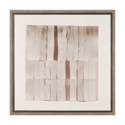 102717-FS - Glazed Echoes White II by Cartissi Hand-Embellished Textured Framed Canvas Artwork