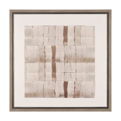 102718-FS - Glazed Echoes White III by Cartissi Hand-Embellished Textured Framed Canvas Artwork