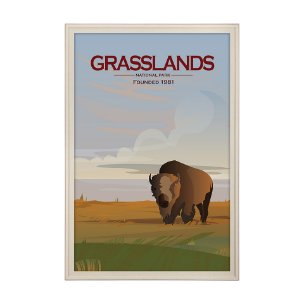 Grasslands GO (XL) by Mercana Studio a Hand Embellished Decograph Framed Art Print under Glass