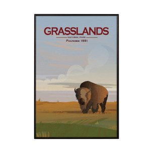 Grasslands GO (SM) by Mercana Studio a Hand Embellished Decograph Framed Art Print