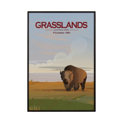 15834 - Grasslands GO (SM) by Mercana Studio a Hand Embellished Decograph Framed Art Print