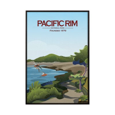 15892 - Pacific Rim GO (SM) by Mercana Studio a Hand Embellished Decograph Framed Art Print