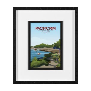 Pacific Rim GO (M) by Mercana Studio a Framed Art Print Matted under Glass