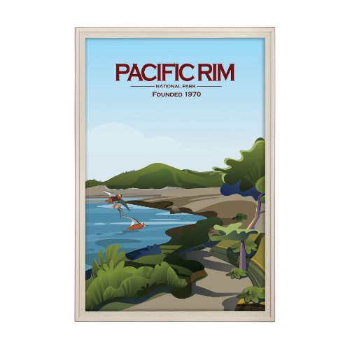 15895 - Pacific Rim GO (XL) by Mercana Studio a Hand Embellished Decograph Framed Art Print under Glass
