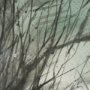 102697-FL - Brook and Willows I by Mercana Studio Hand-Embellished Textured Framed Canvas Artwork
