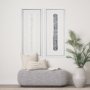 15107 - Random Lines Silver by Studio M a handmade Original Framed Artwork under Glass