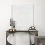 15112 - Equal Quadrants White by Studio M a handmade Original Framed 3D Textured Artwork under Glass